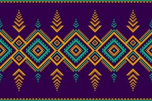 Beautiful ethnic pattern art. Geometric ethnic seamless pattern in tribal, folk embroidery, and Mexican style. vector