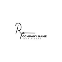 Rp Initial signature logo vector design