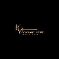 Np Initial signature logo vector design