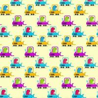 cute dinosaur vector pattern for tee print and background wallpaper