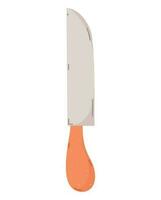 orange knife design over white vector