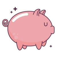 cute piggy design over white vector