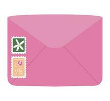 colored envelope image with stamps vector