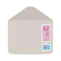 colored envelope illustration with stamps vector