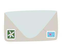 colorful envelope image with stamps vector
