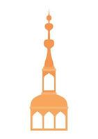 islamic tower illustration over white vector