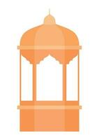 islamic building design over white vector