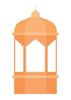 islamic building design over white vector