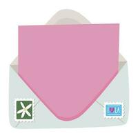 colored envelope design with stamps vector