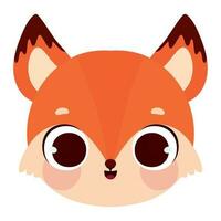 fox face design over white vector
