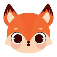 fox face design over white vector