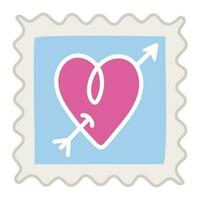 heart stamp design over white vector