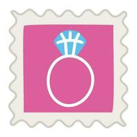 ring stamp design over white vector