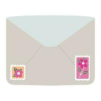 colorful envelope icon with stamps vector