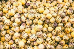 Yellow circle pattern and background of Vietnam fruit or vegetable photo