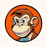 Monkey logo vector illustration mascot design