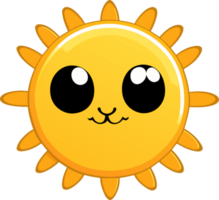 Soleil icône. génératif ai png