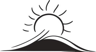 Soleil icône. génératif ai png