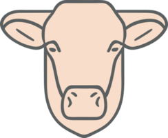 vache icône. génératif ai png