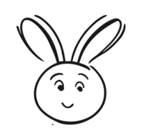 Cute rabbit. aesthetic png