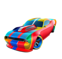 Colorful Race Car Rainbow Smoke png