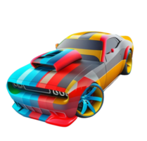 Colorful Race Car Rainbow Smoke png