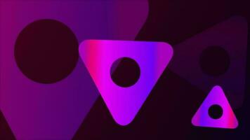 pink and purple gradient rotating triangular shape background video