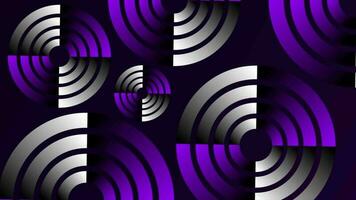 Purple and white gradient rotating circular element background video