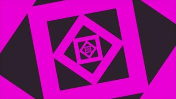 Pink color rotating squares background video