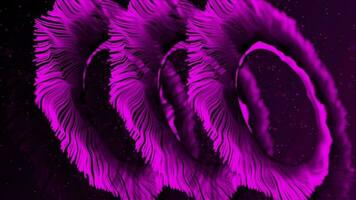 pink color 3d particles rotating in circular path video