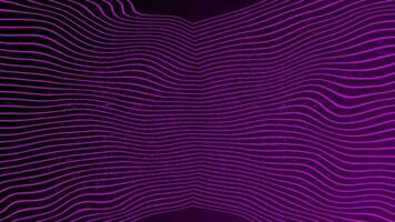 pink color wavy lines with wavy particles background video