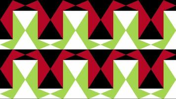 red and light green color shape changing rhombus tile pattern abstract background video