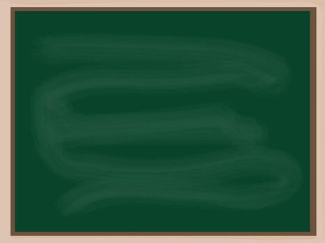 Vector illustration of green school empty chalkboard with copy space isolated on white background