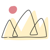 Continue Simple Line Mountain and Organic Shape png