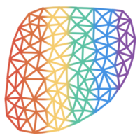 stolthet polygon organisk form png