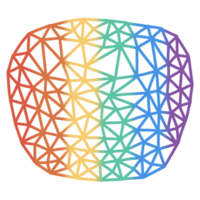 stolthet polygon organisk form png