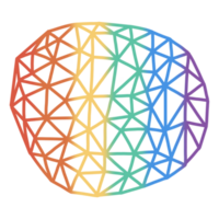 stolthet polygon organisk form png