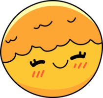 Cute moon cartoon doodle element png