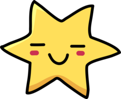 Star cartoon character element png