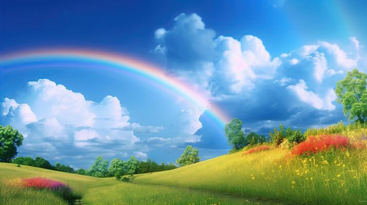 Rainbow Landscape Stock Photos, Images and Backgrounds for Free Download