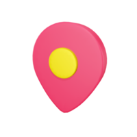 3D location pin icon render with 3D cartoon style. 3D location icon adds a touch of whimsy to your designs and ads. Perfect for maps, travel apps, or any location-based projects. png