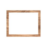 Decorative vintage frames and borders, brown wooden frame on transparent background png