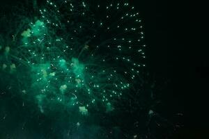 Green fireworks celebration photo