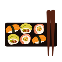 schattig sushi illustratie png