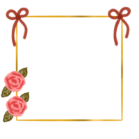 oro flor marco png