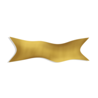 Gold ribbon banner png