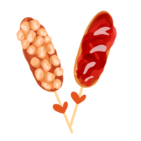 Corndog food illustration png