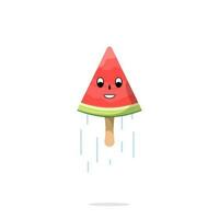 Watermelon on a stick. vector