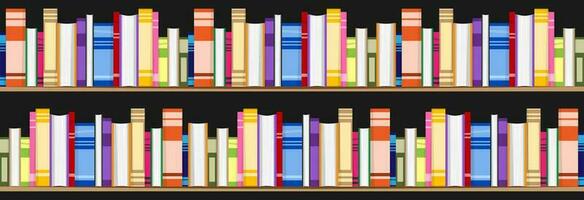 A shelf with books. vector