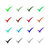 checkmark or confirm  icon button vector
